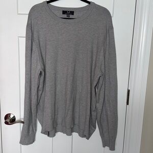 Magaschoni Light Gray Rib Trim Crew Neck Sweatet